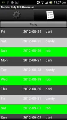 Medics Duty Roll Generator android App screenshot 0