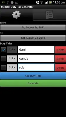 Medics Duty Roll Generator android App screenshot 3